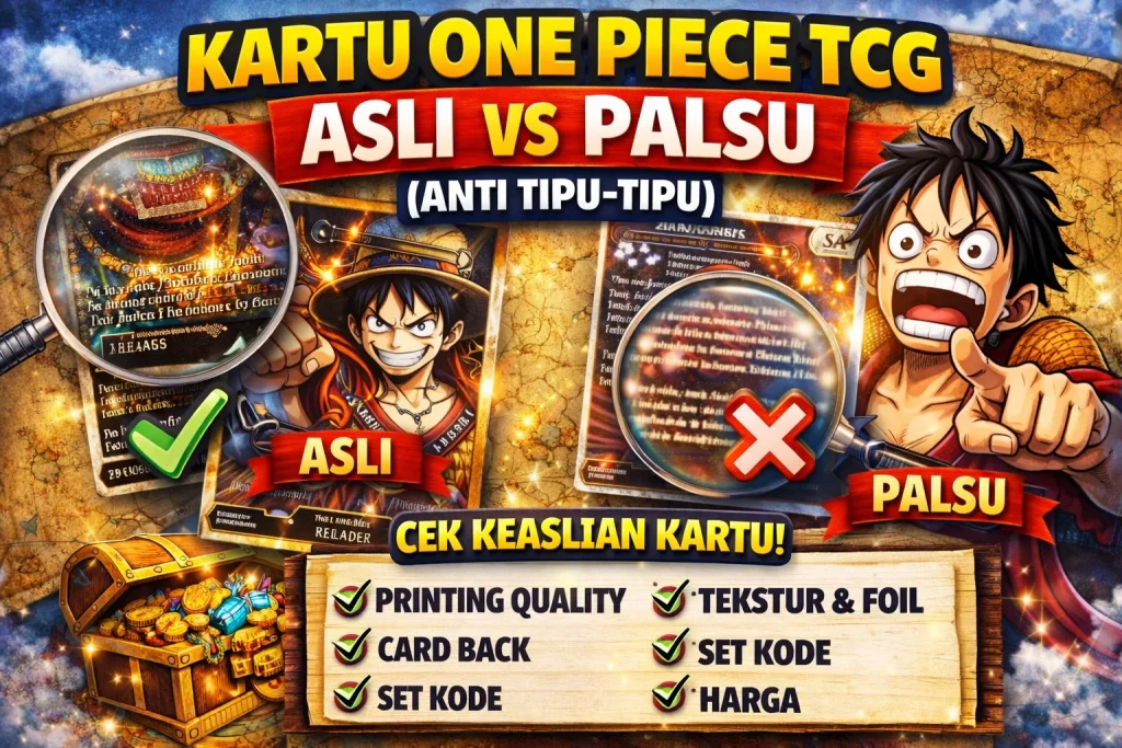 cara cek kartu one piece asli